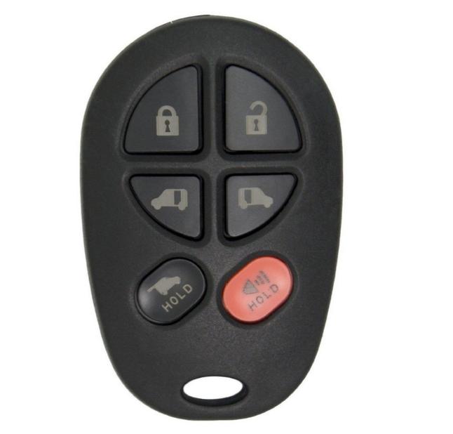 Carcasa Para Control Camioneta Sienna 5 Botones + Panic