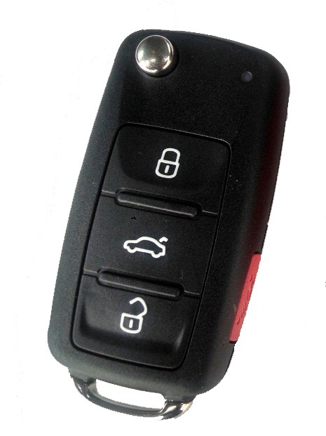 Llave Con Ctrl  Vw Proximidad 4 Botones + Panico, 315Mhz