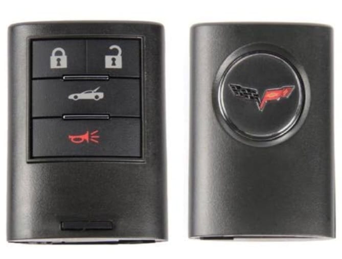 LLave con control 2 botones + panic corvette 2005-13 FCC:M3N5WY7777A
