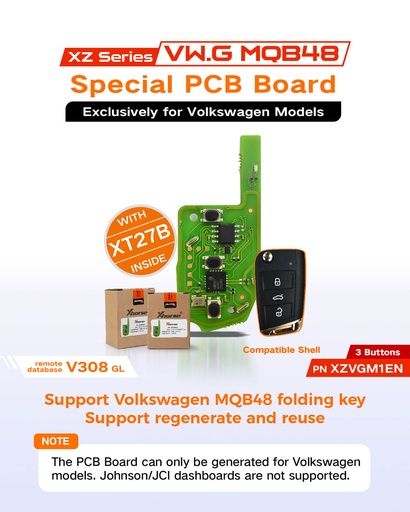 [XZVGM1EN] Tableta Xhorse MQB48 XZVGM1