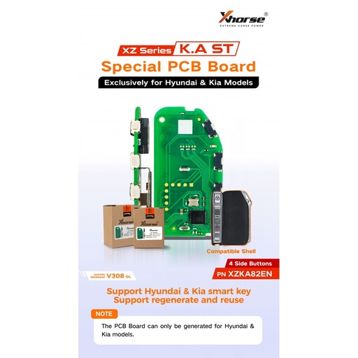 [XZKA82EN] Llave Xhorse tipo Kia XHORSE XZKA82EN 4 bot.