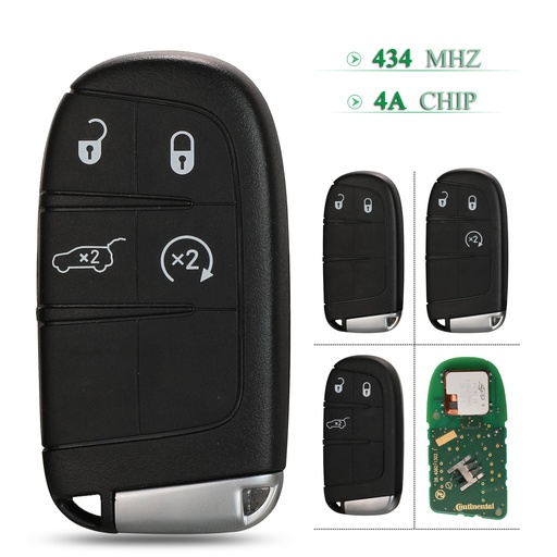 [AK-09-539] Smartkey Jeep 4 botones. 434 mhz 4A